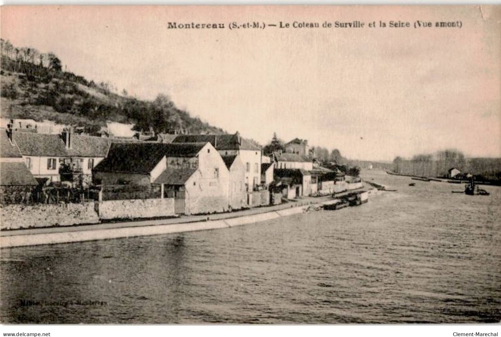 MONTEREAU: Le Coteau De Surville Et La Seine (vue Amont) - état - Montereau