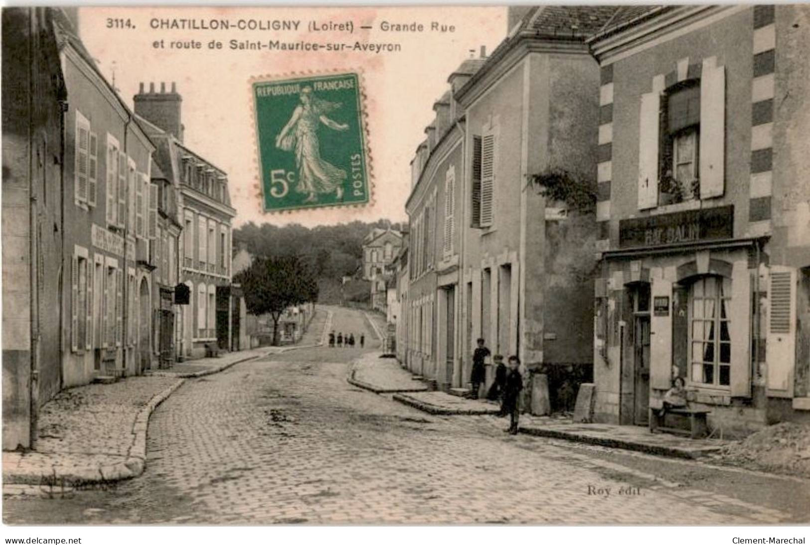 CHATILLON-COLIGNY: Grande Rue Et Route De Saint-maurice-sur-aveyron - Très Bon état - Chatillon Coligny