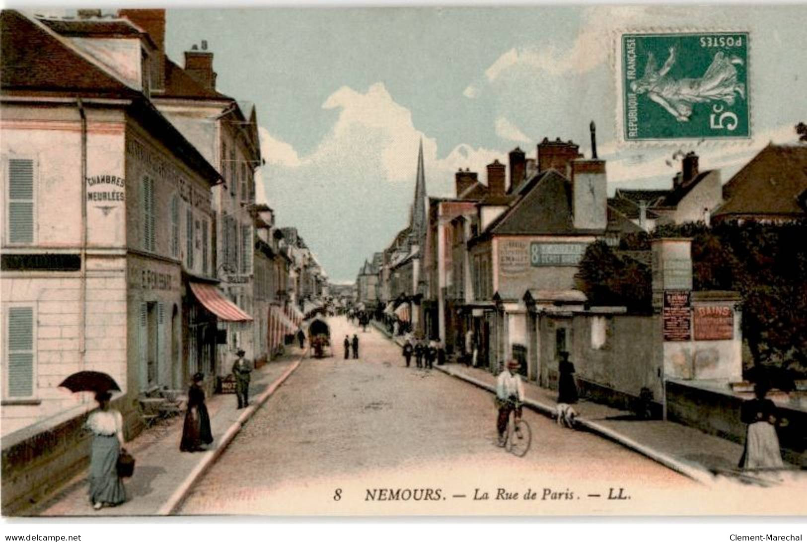 NEMOURS: La Rue De Paris - Très Bon état - Nemours