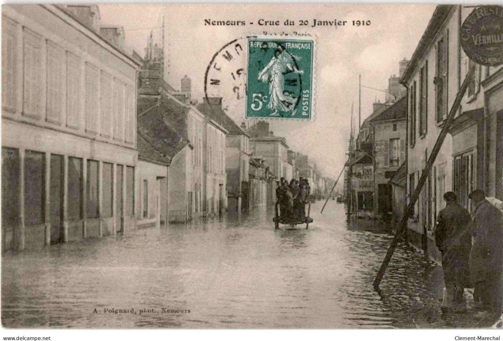 NEMOURS: Crue Du 20 Janvier 1910 - état - Nemours