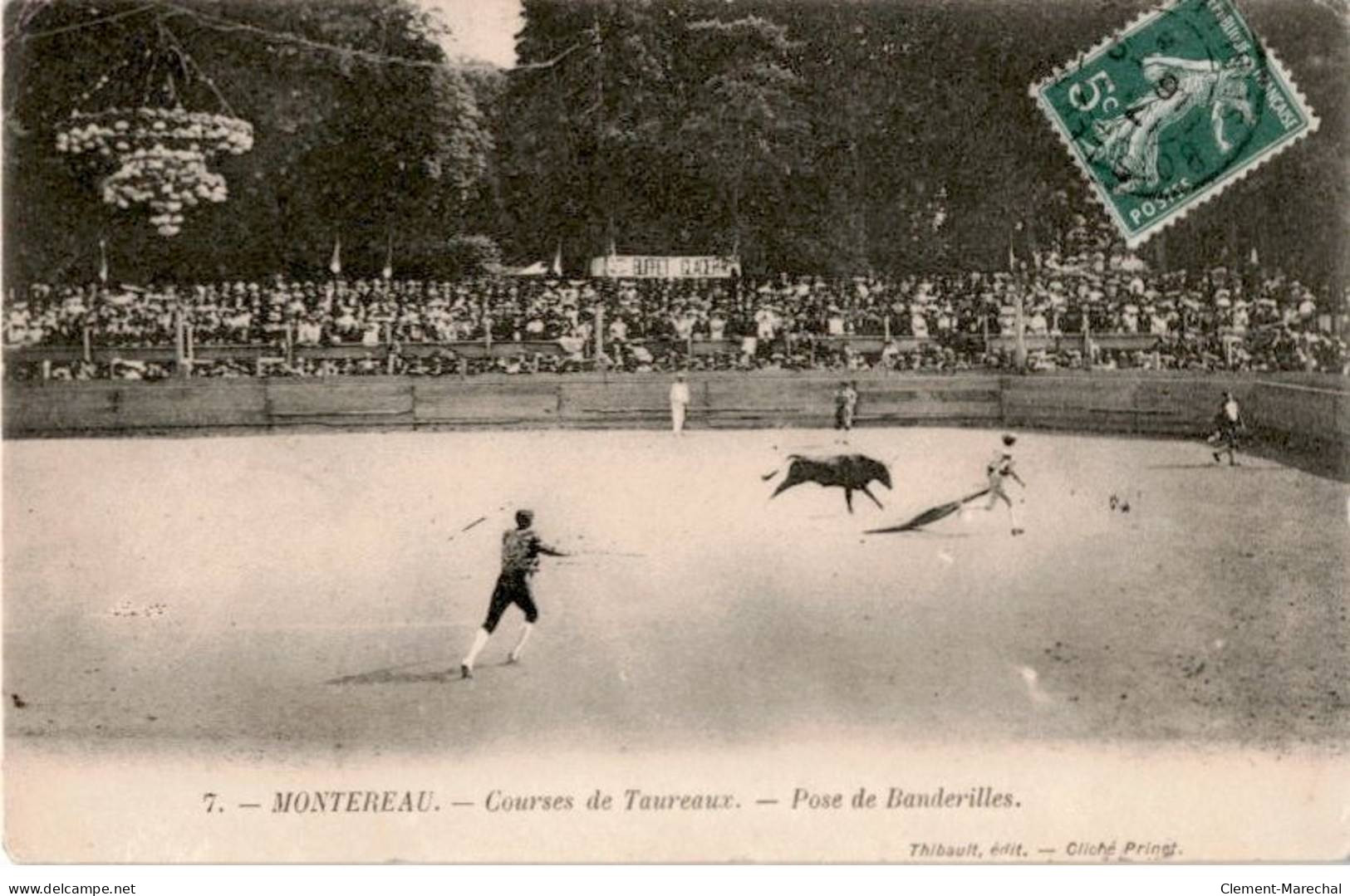 MONTEREAU: Courses De Taureaux, Pose De Banderilles - Très Bon état - Montereau