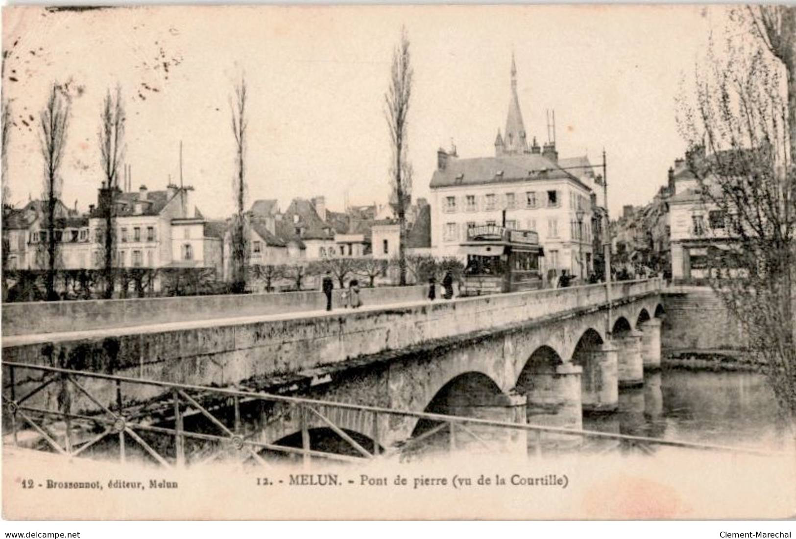 MELUN: Pont De Pierre (vu De La Courtille) - Très Bon état - Melun