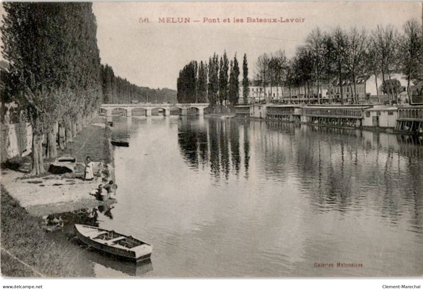 MELUN: Pont Et Les Bateaux Lavoir - Très Bon état - Melun