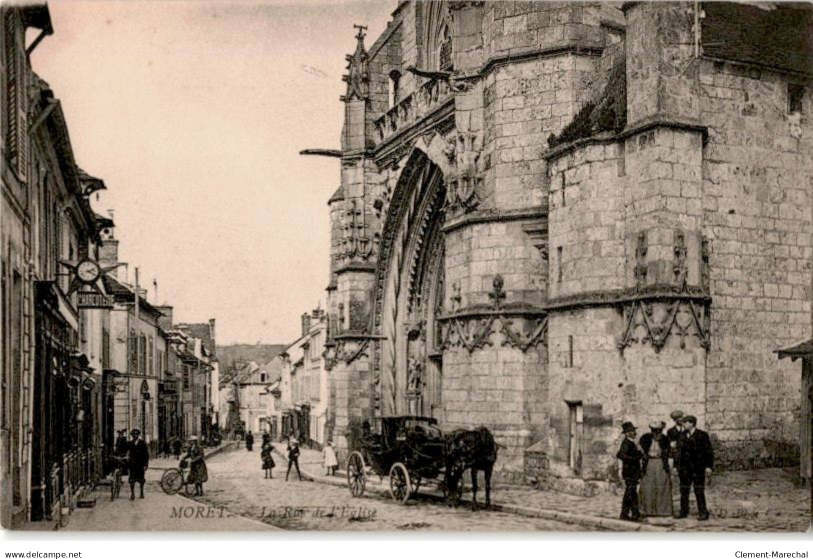 MORET-sur-LOING: La Rue De L'église - Très Bon état - Moret Sur Loing