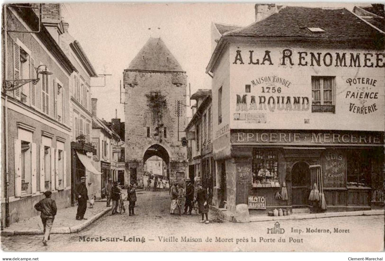 MORET-sur-LOING: Vieille Maison De Moret Près La Porte Du Pont - Très Bon état - Moret Sur Loing