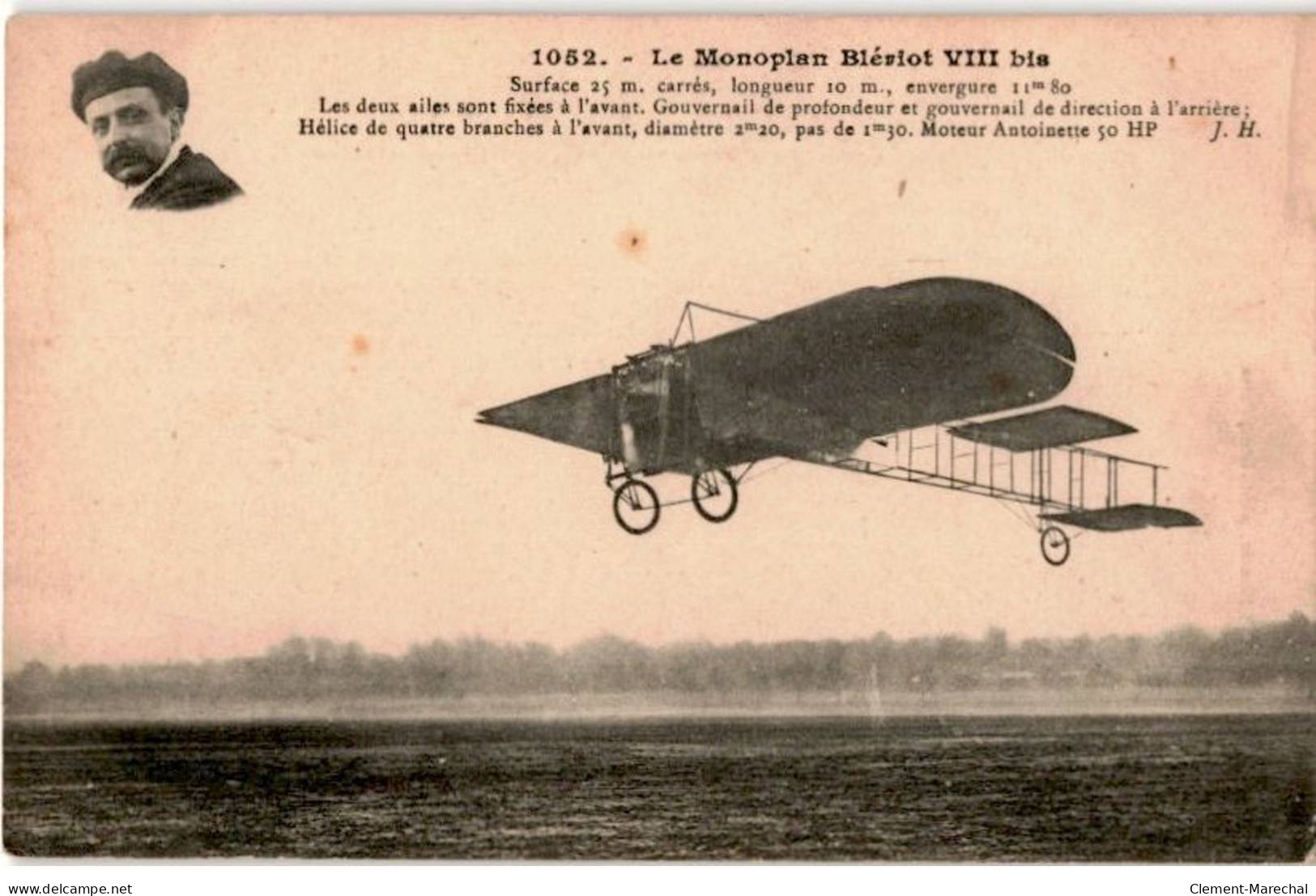 AVIATION: Monoplan Blériot VIII Bis Les Deux Ailes Sont Fixées à L'avant - Très Bon état - ....-1914: Voorlopers