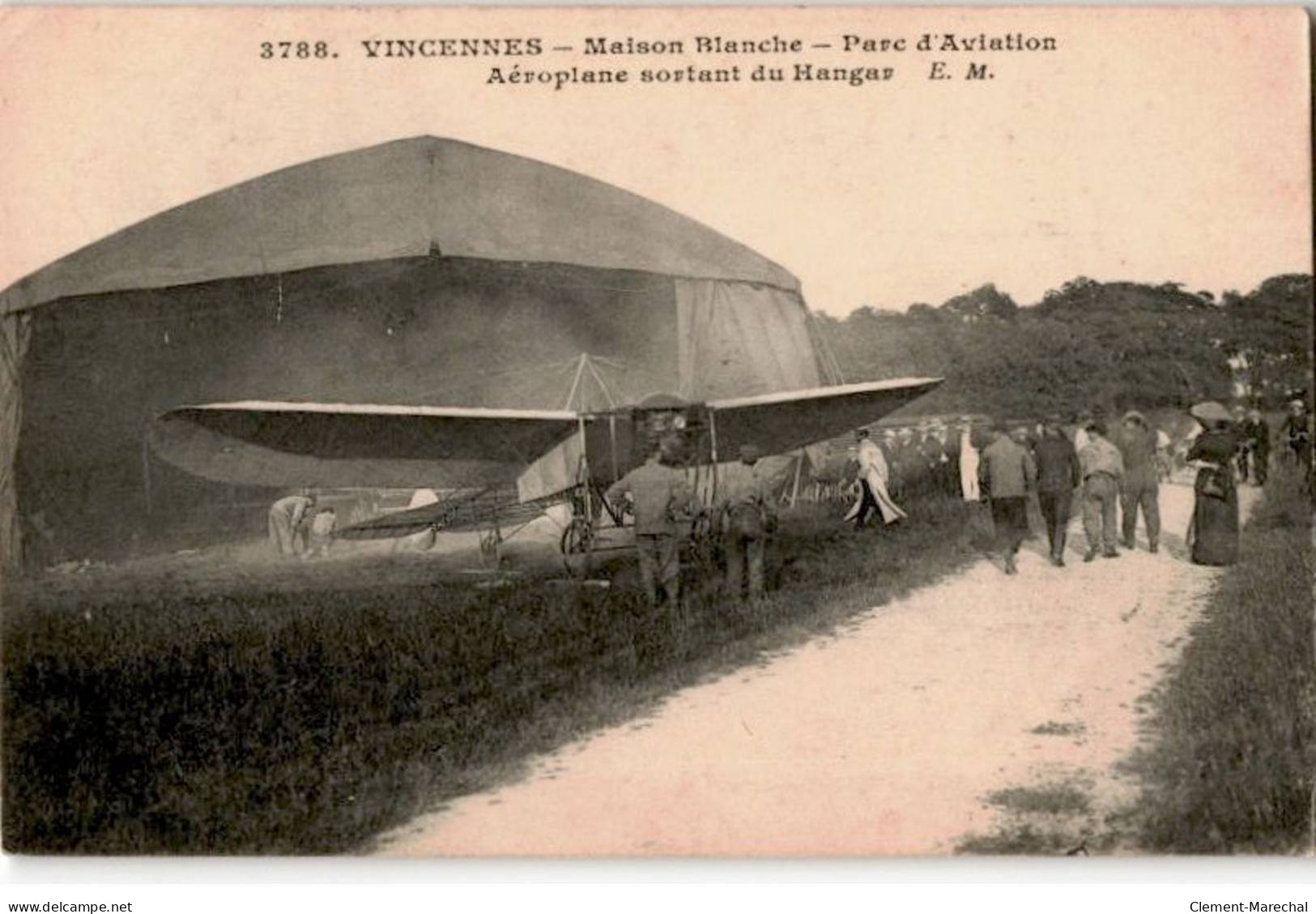 AVIATION: Vincennes Maison Blanche Parc D'aviation Aéroplane Sortant Du Hangar - Très Bon état - ....-1914: Voorlopers