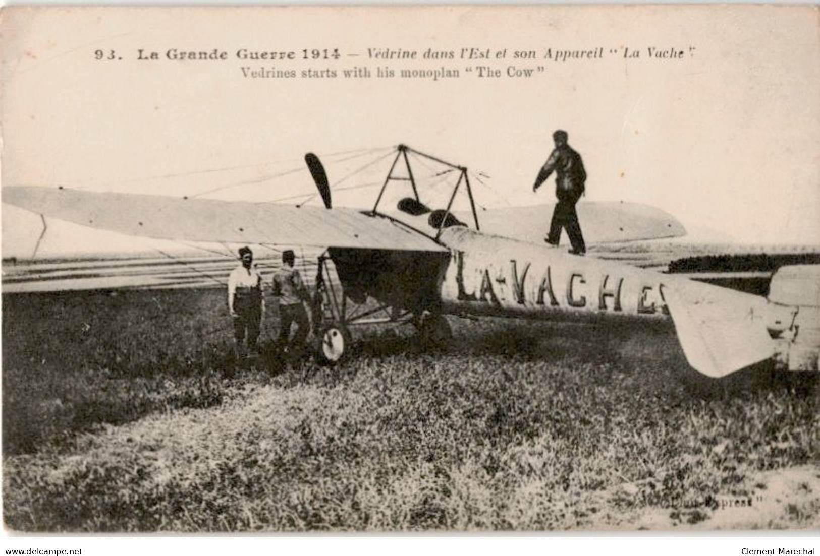 AVIATION: Védrine Dans L'est Et Son Appareil "la Vache" - Très Bon état - ....-1914: Precursors