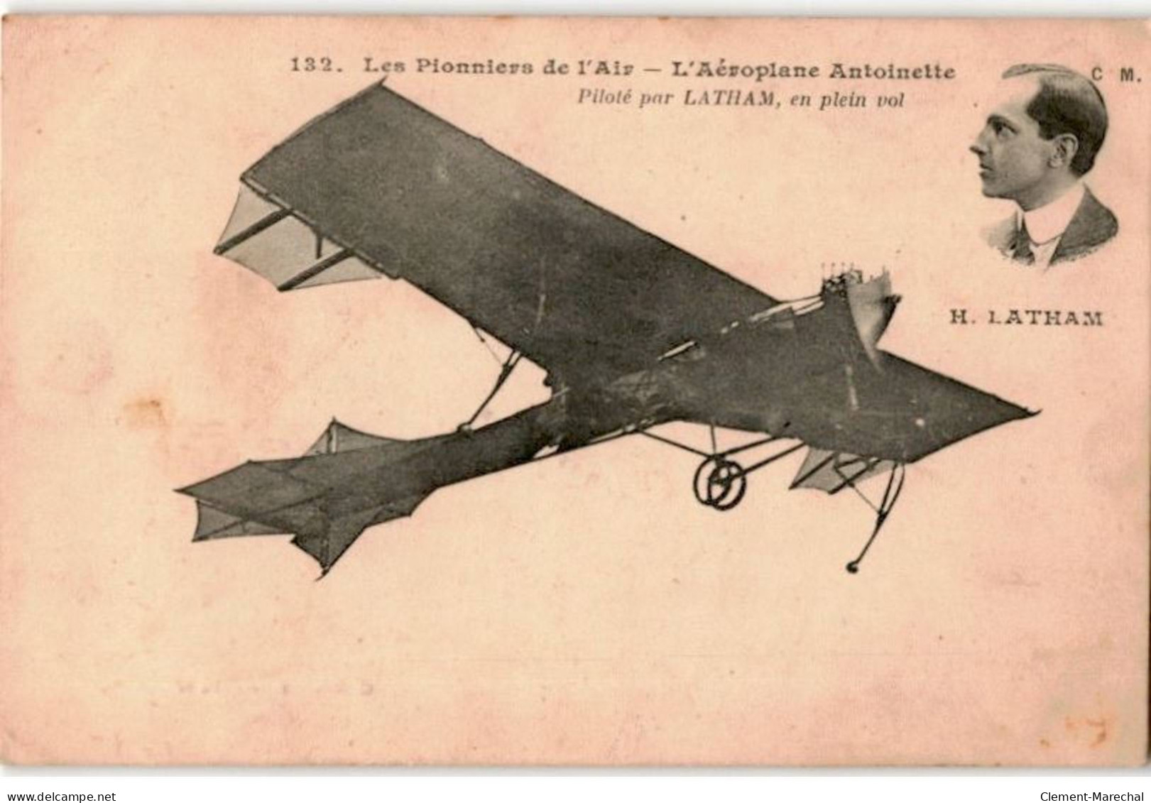 AVIATION: Les Pionniers De L'air L'aéroplane Antoinette Piloté Par Latham En Plein Vol - Très Bon état - ....-1914: Vorläufer