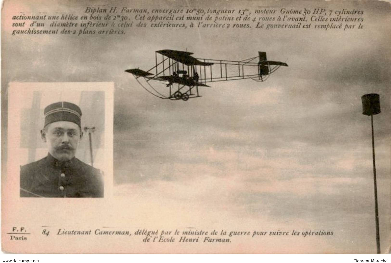 AVIATION: Biplan II Farman Actionnant Une Hélice En Bois De 2m30 - Très Bon état - ....-1914: Précurseurs