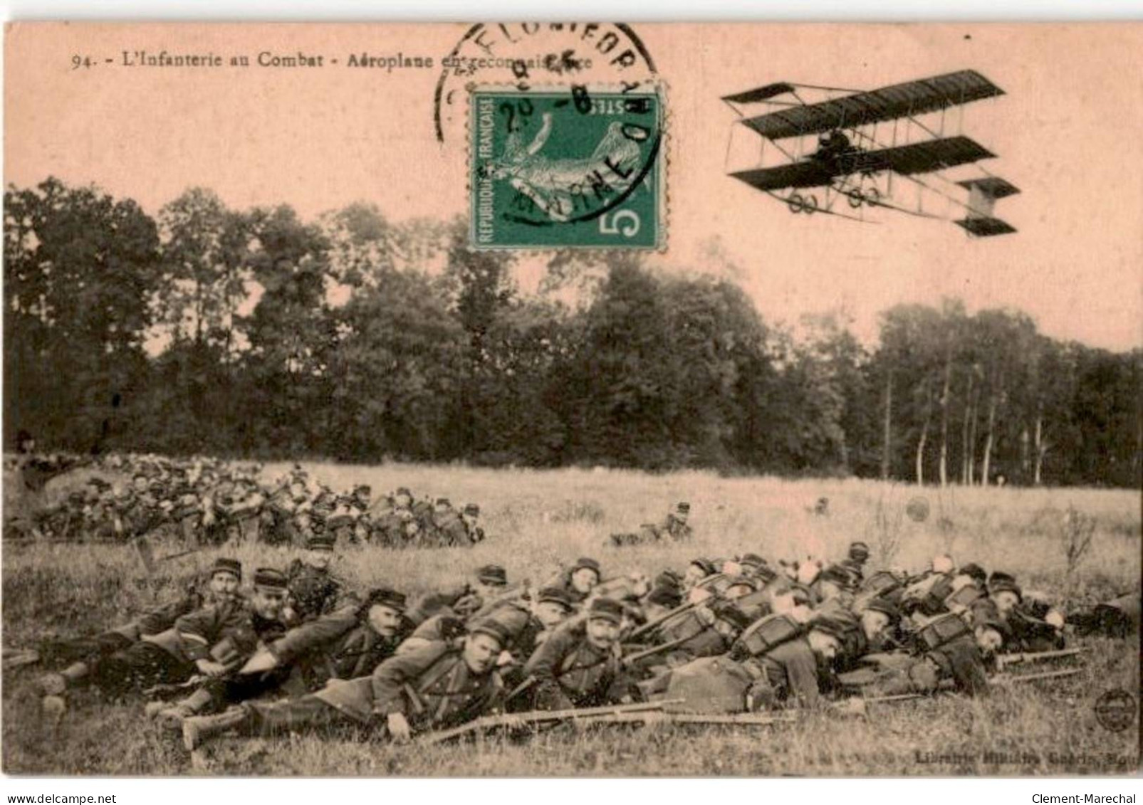 AVIATION: L'infanterie Au Combat Aéroplane En Reconnaissance - Très Bon état - ....-1914: Précurseurs