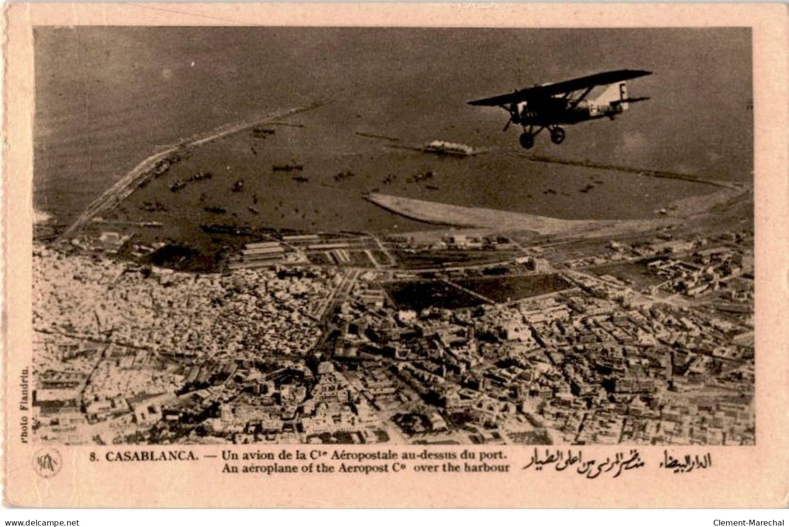 AVIATION: Casablanca Un Avion De La Cie Aéroplane Au-dessus Du Port - Très Bon état - ....-1914: Voorlopers