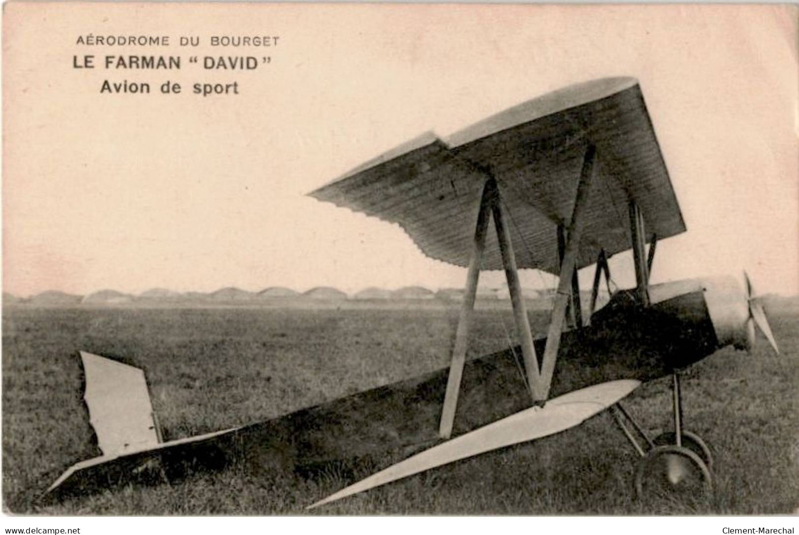 AVIATION: Aérodrome Du Bourget Le Farnam "david" Avion De Sport - état - ....-1914: Precursores