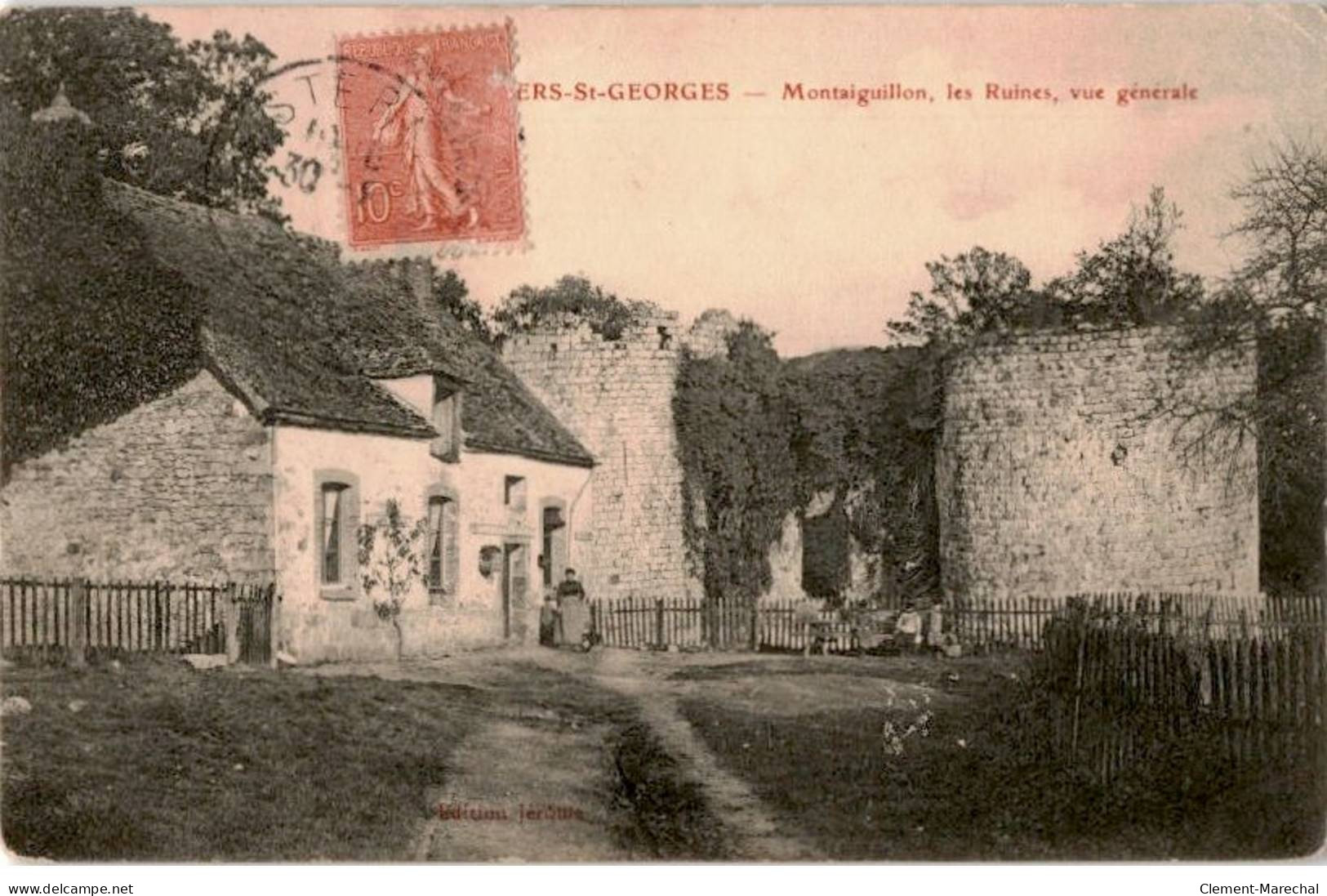 VILLIERS-SAINT-GEORGES: Montaiguillon Les Ruines Vue Générale - Très Bon état - Villiers Saint Georges