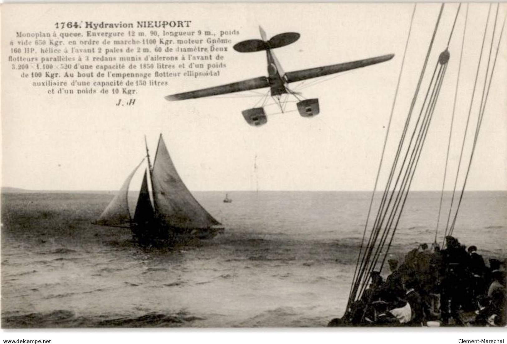 AVIATION: Hydravion Nieu-port Monoplan à Queue - Très Bon état - ....-1914: Précurseurs