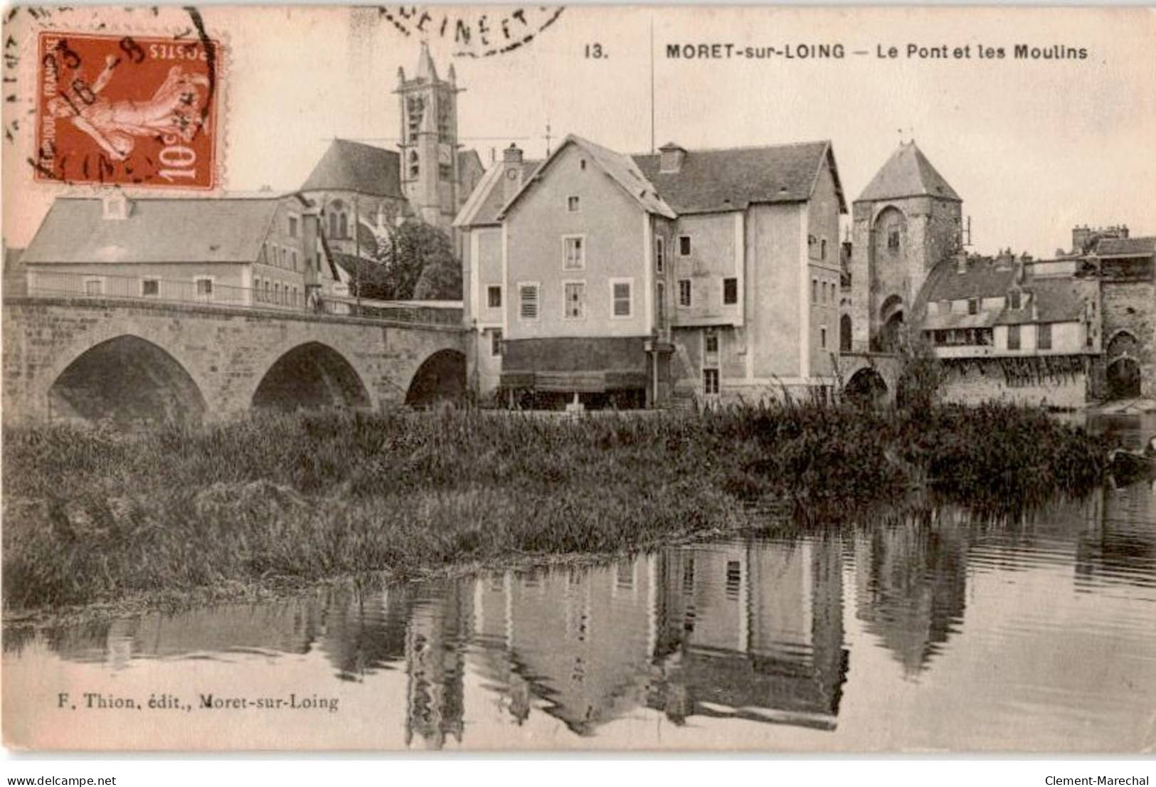 MORET-sur-LOING: Le Pont Et Les Moulins - Très Bon état - Moret Sur Loing