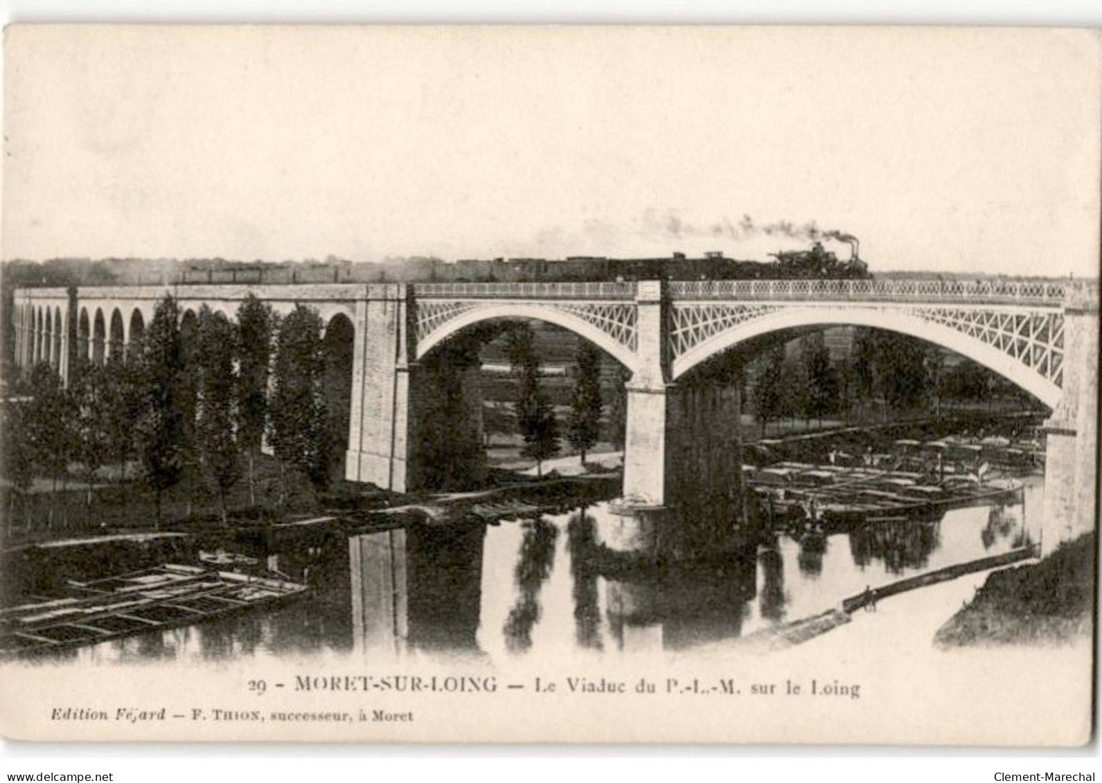 MORET-sur-LOING: Le Viaduc Du P.L.M. Sur Le Loing - Très Bon état - Moret Sur Loing