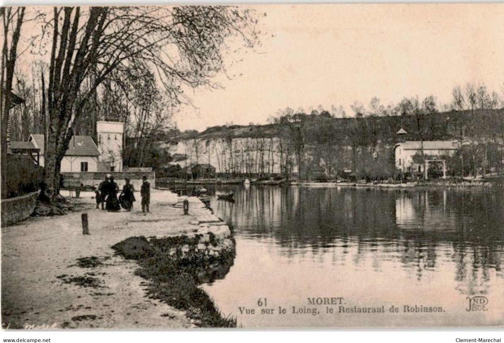 MORET-sur-LOING: Vue Sur Le Loing, Le Restaurant De Robinson - Très Bon état - Moret Sur Loing