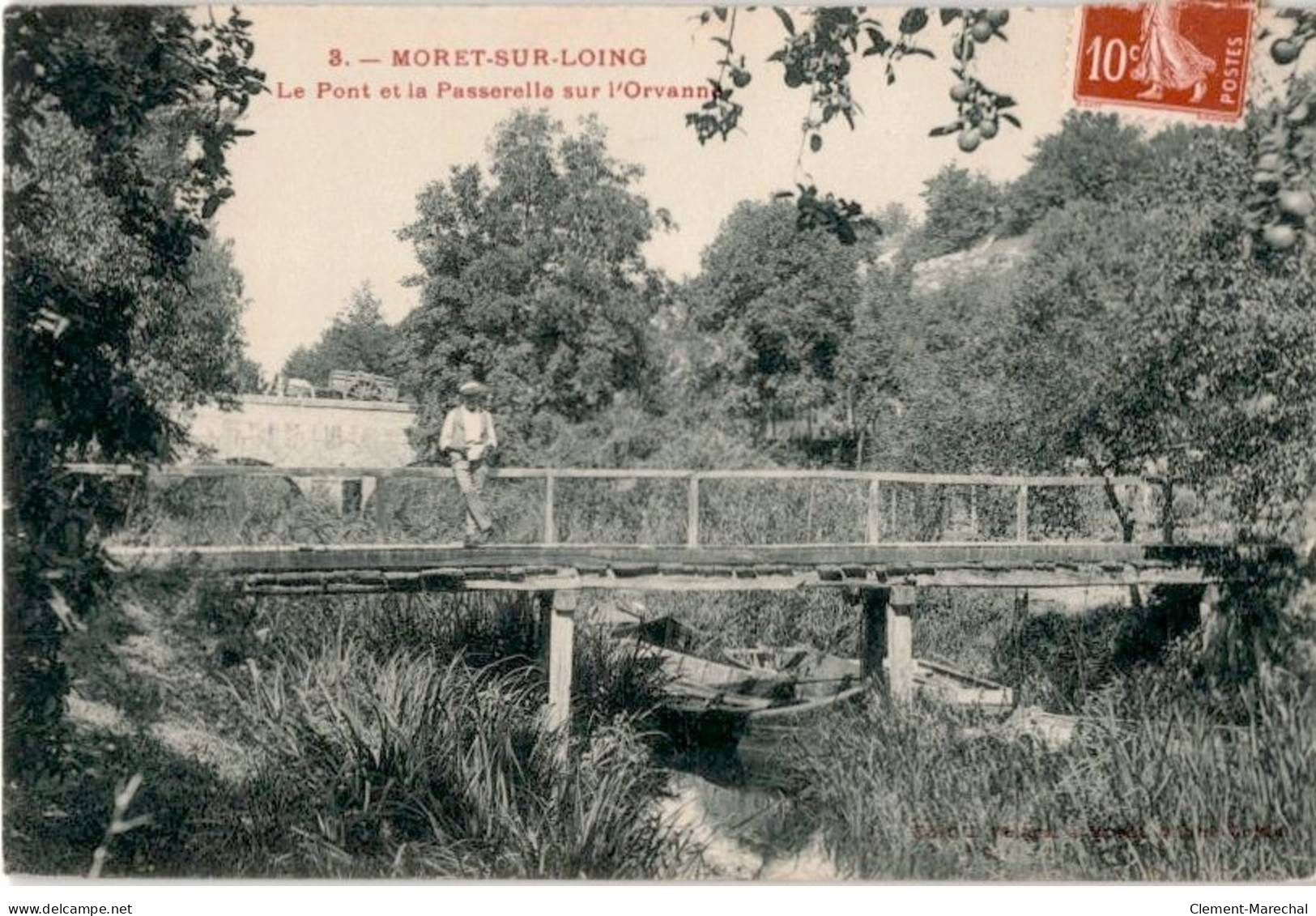MORET-sur-LOING: Le Pont Et La Passerelle Sur L'orvanne - Très Bon état - Moret Sur Loing