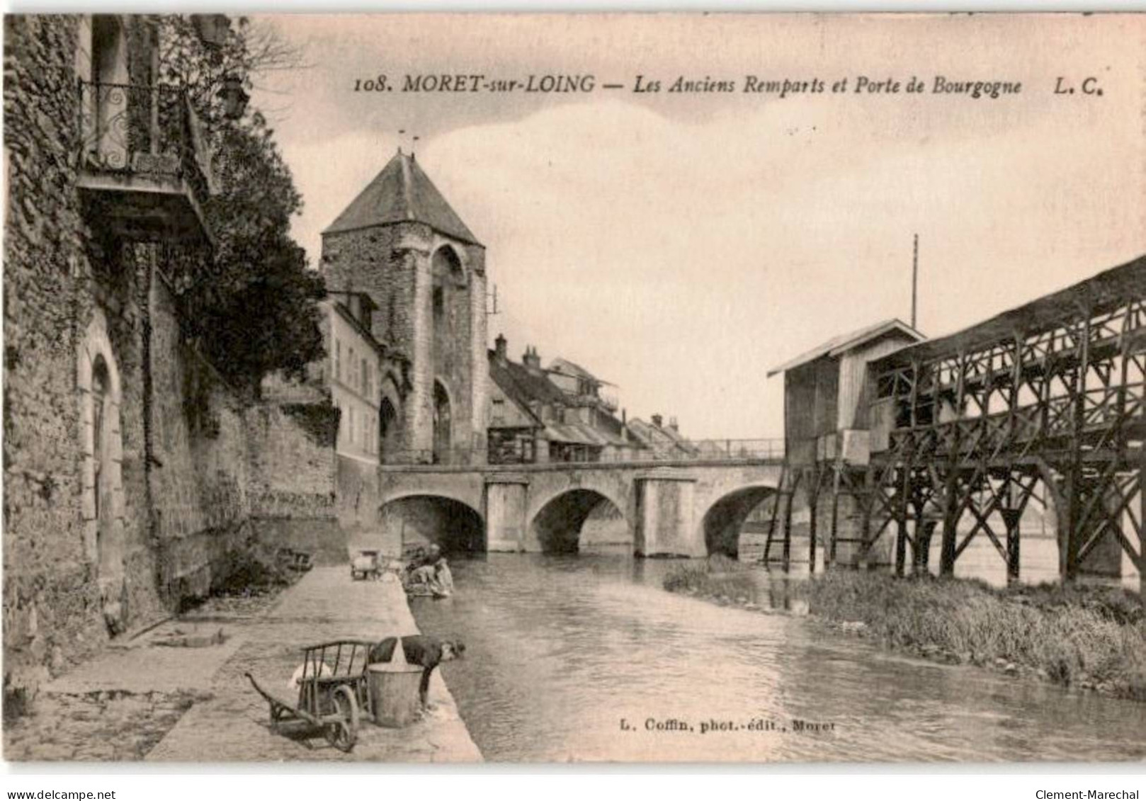 MORET-sur-LOING: Les Anciens Remparts Et Porte De Bourgogne - Très Bon état - Moret Sur Loing