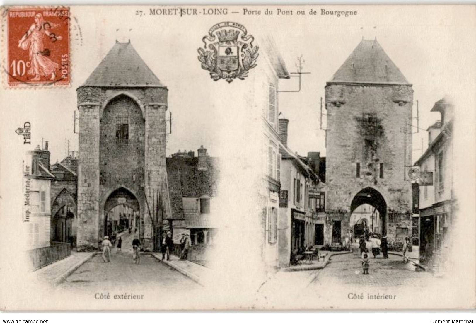 MORET-sur-LOING: Porte Du Pont Ou De Bourgogne - Très Bon état - Moret Sur Loing