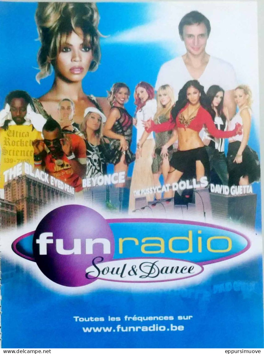 Publicité Papier  FUN RADIO BEYONCE PUSSICAT DOLLS DAVID GUETTA Novembre 2006 TS - Advertising