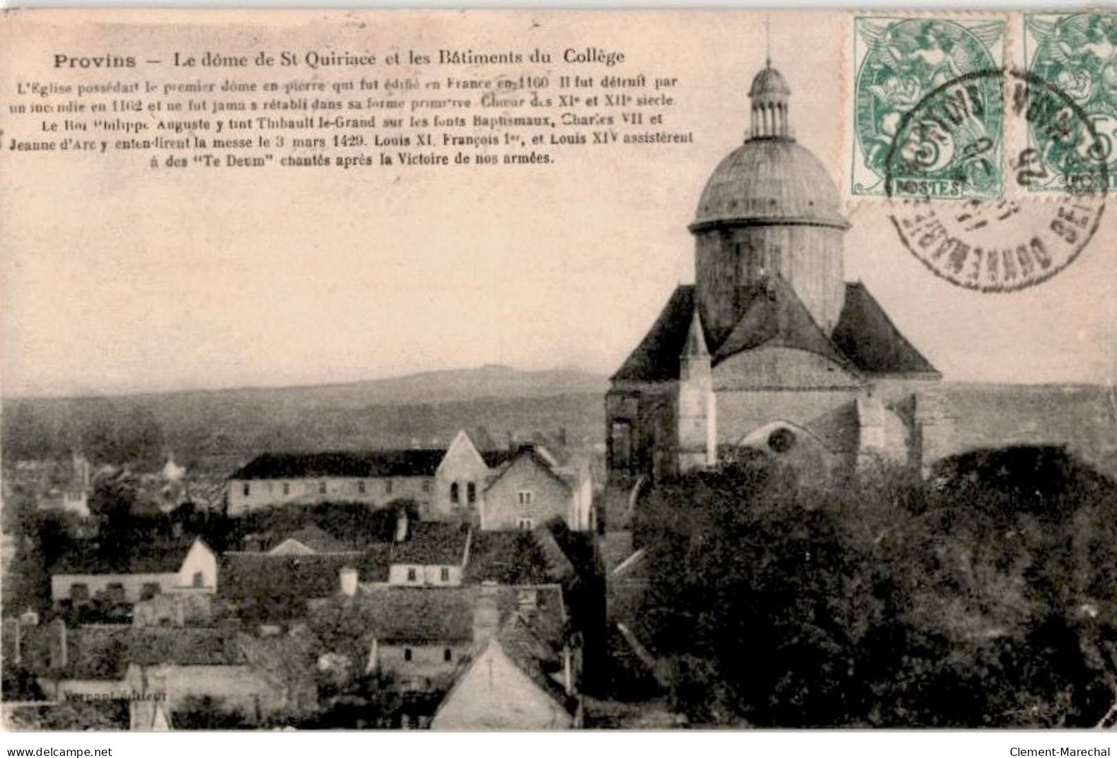 PROVINS: Le Dôme De Saint Quiriace Et Les Bâtiments Du Collège - Très Bon état - Provins