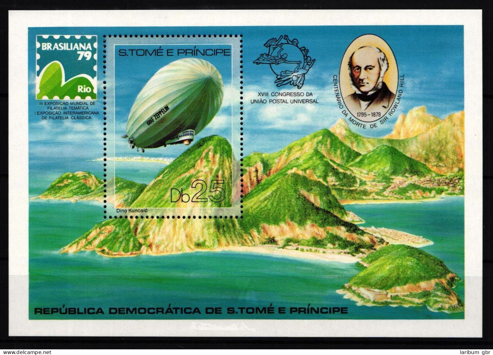 Sao Tome E Principe Block 36 Postfrisch Zeppelin #GY239 - Sao Tome Et Principe