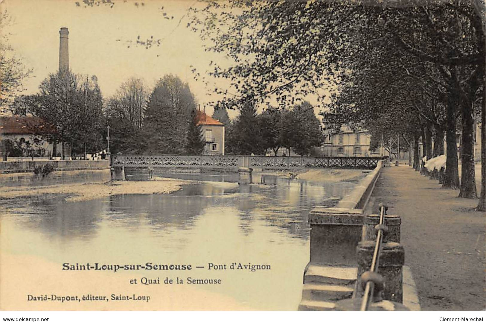 SAINT LOUP SUR SEMOUSE - Pont D'Avignon Et Quai De La Semouse - état - Saint-Loup-sur-Semouse