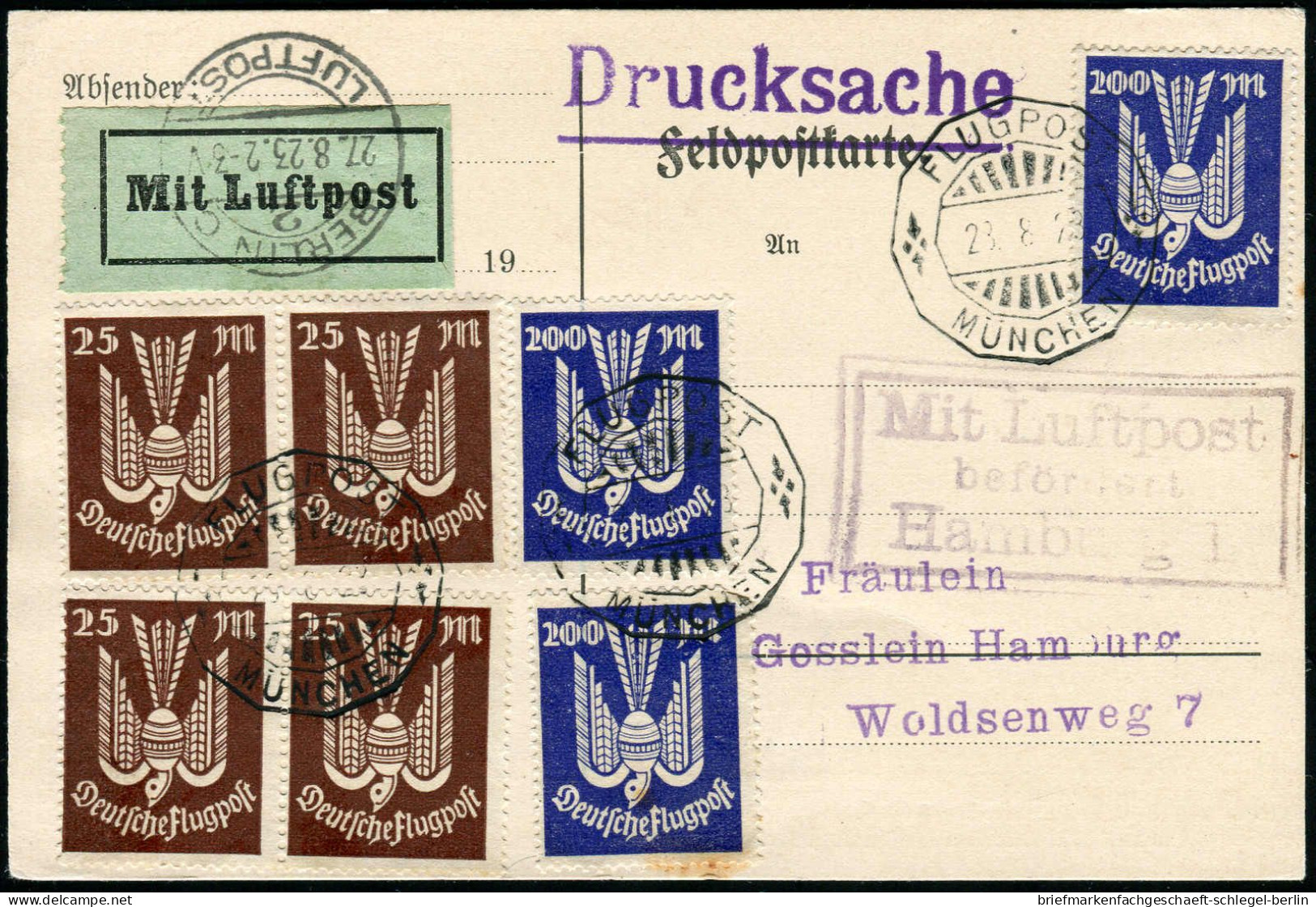 Luftfahrt, Zivile Luftfahrt, Bis WK-II, 1923, Brief - Unclassified
