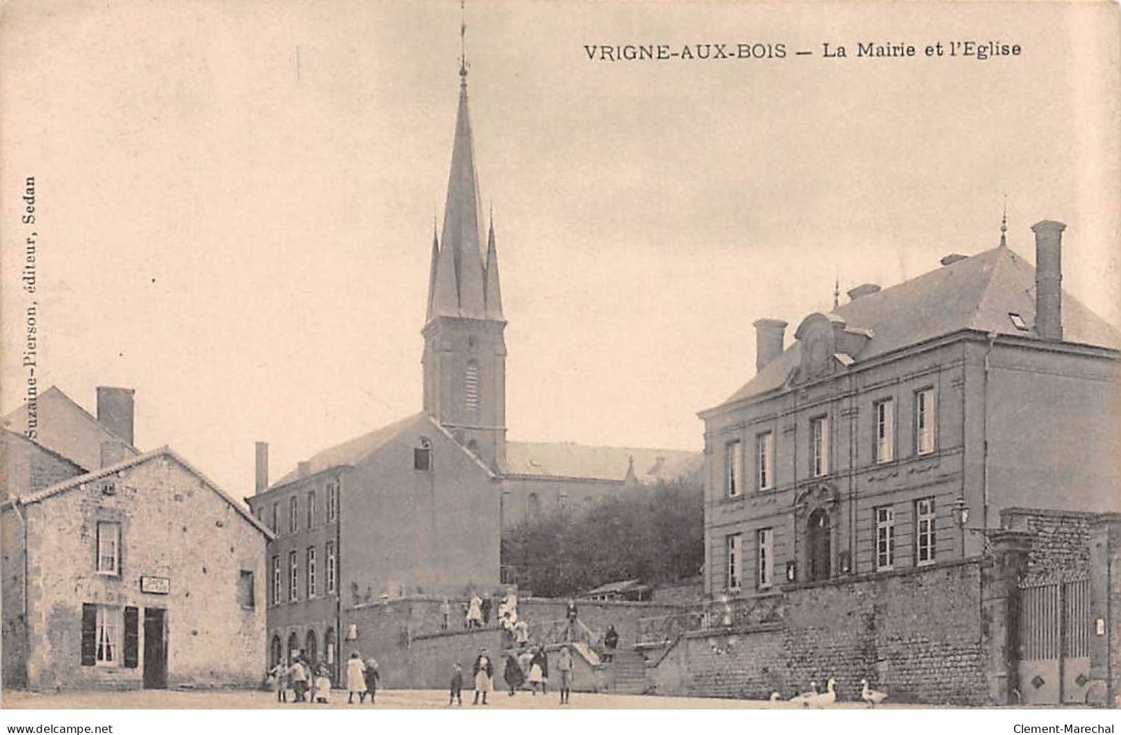 VRIGNE AUX BOIS - La Mairie Et L'Eglise - Très Bon état - Autres & Non Classés