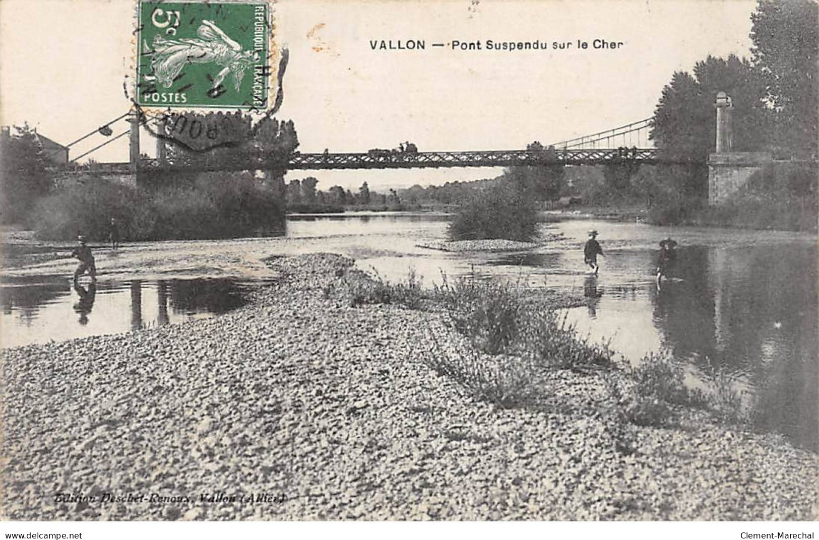 VALLON - Pont Suspendu Sur Le Cher - Très Bon état - Vallon Pont D'Arc