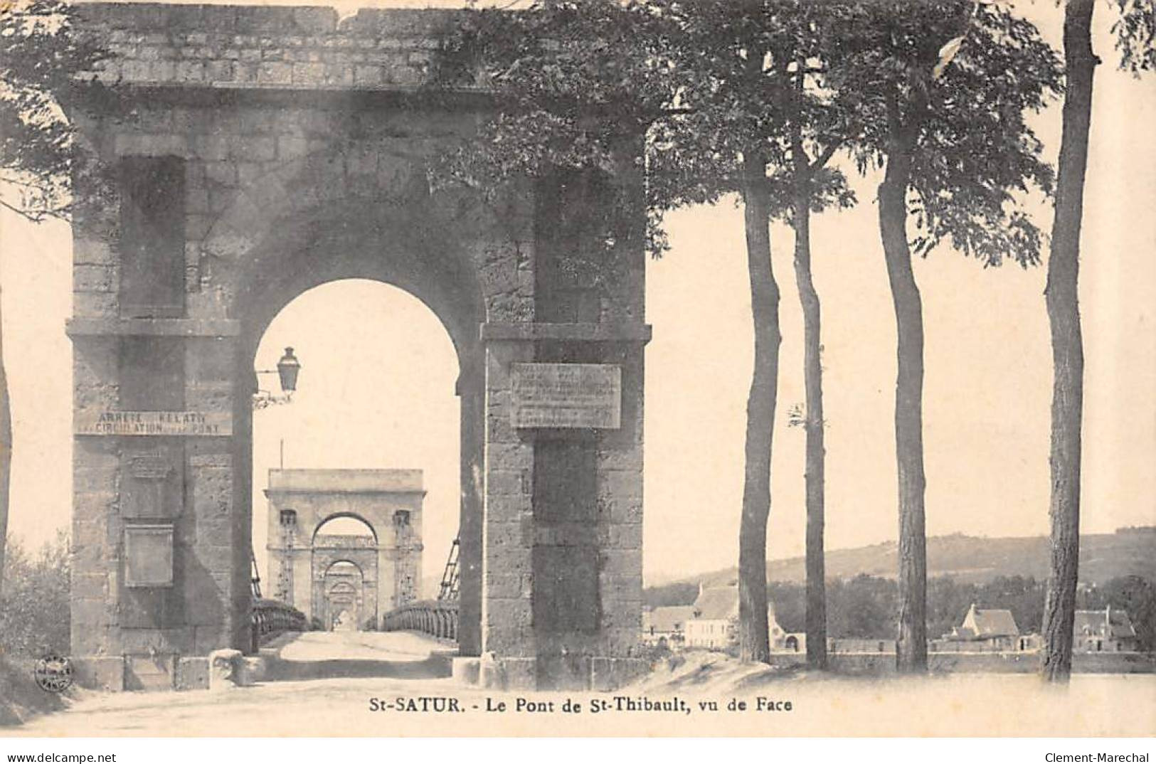 SAINT SATUR - Le Pont De Saint Thibault, Vu De Face - Très Bon état - Saint-Satur