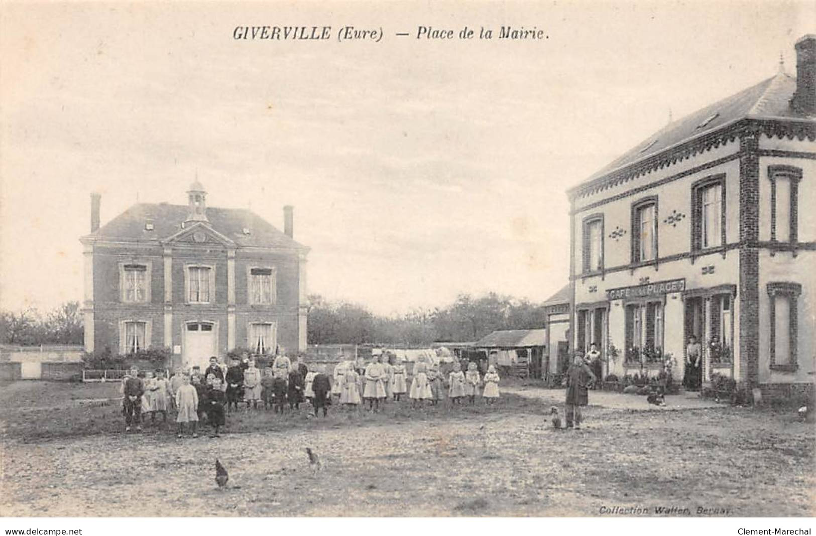 GIVERVILLE - Place De La Mairie - Très Bon état - Other & Unclassified