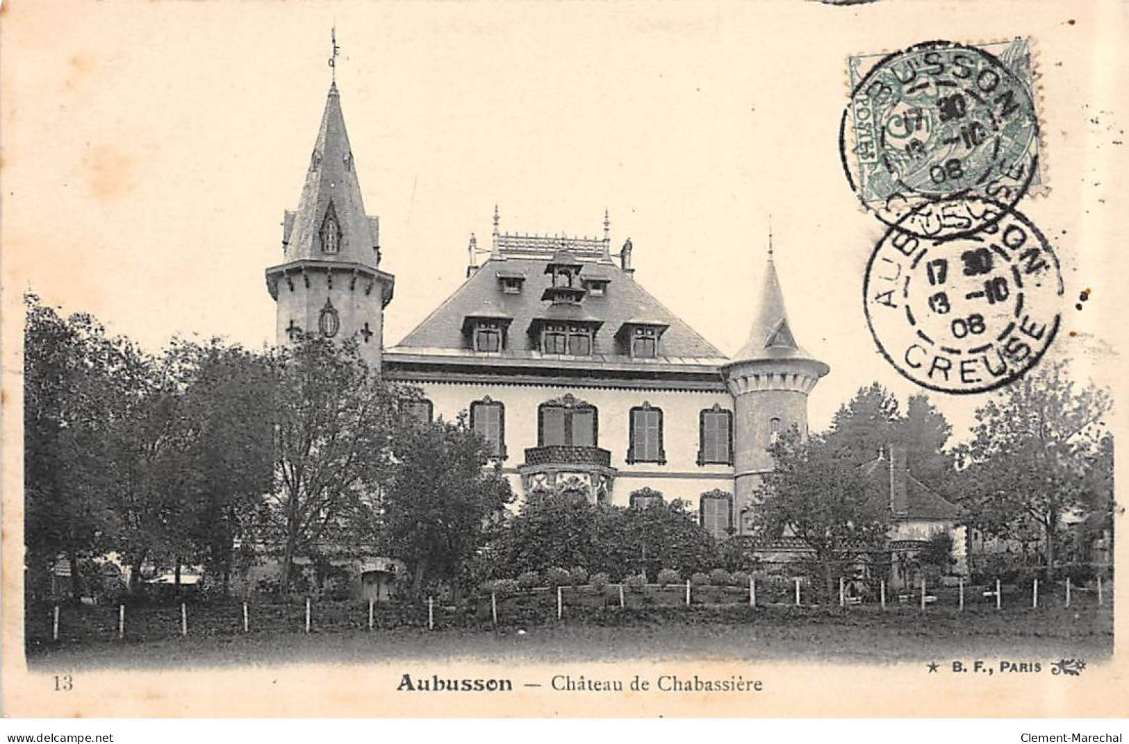 AUBUSSON - Château De Chabassière - Très Bon état - Aubusson