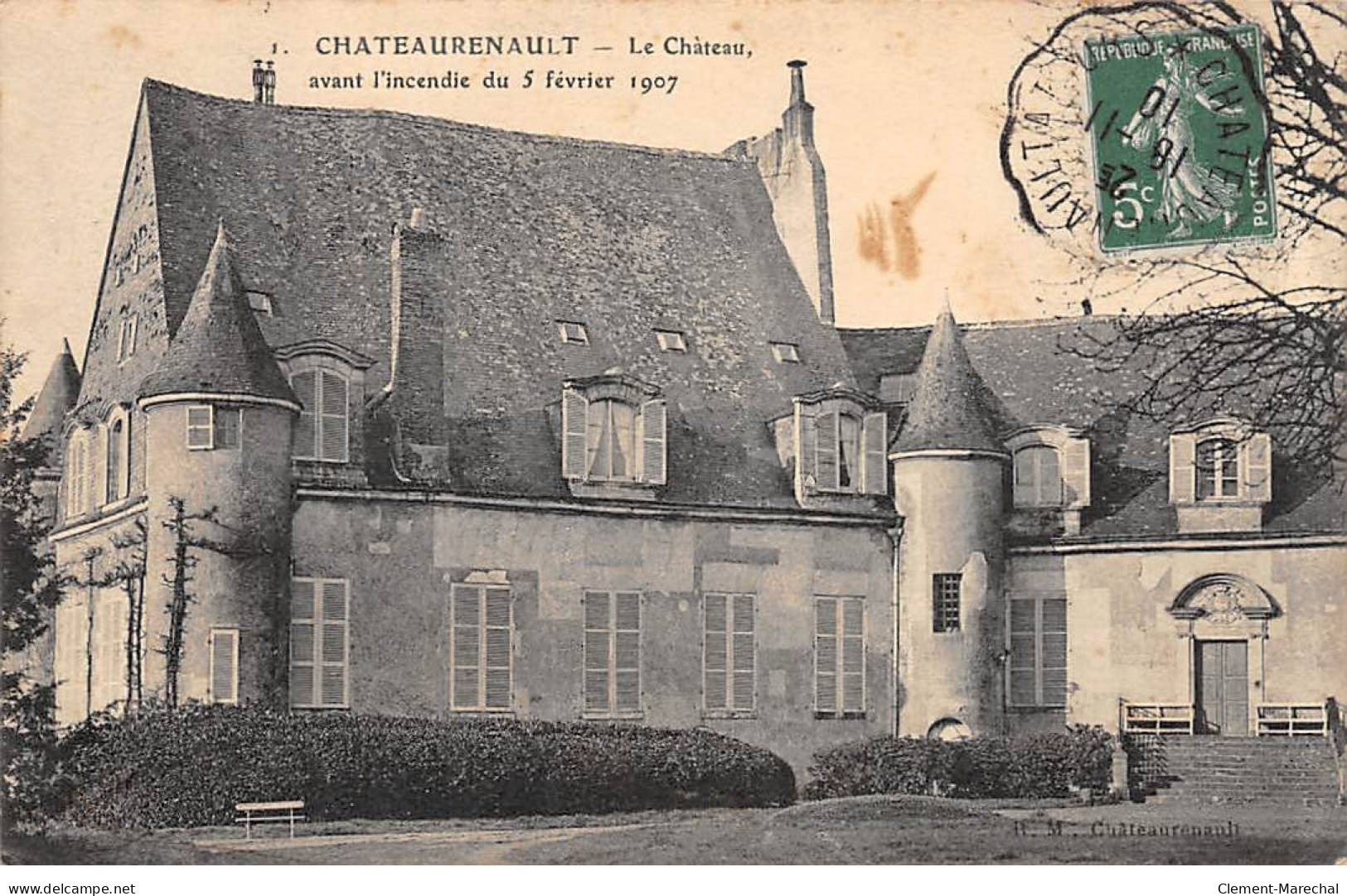 CHATEAURENAULT - Le Château Avant L'incendie Du 5 Février 1907 - Très Bon état - Sonstige & Ohne Zuordnung