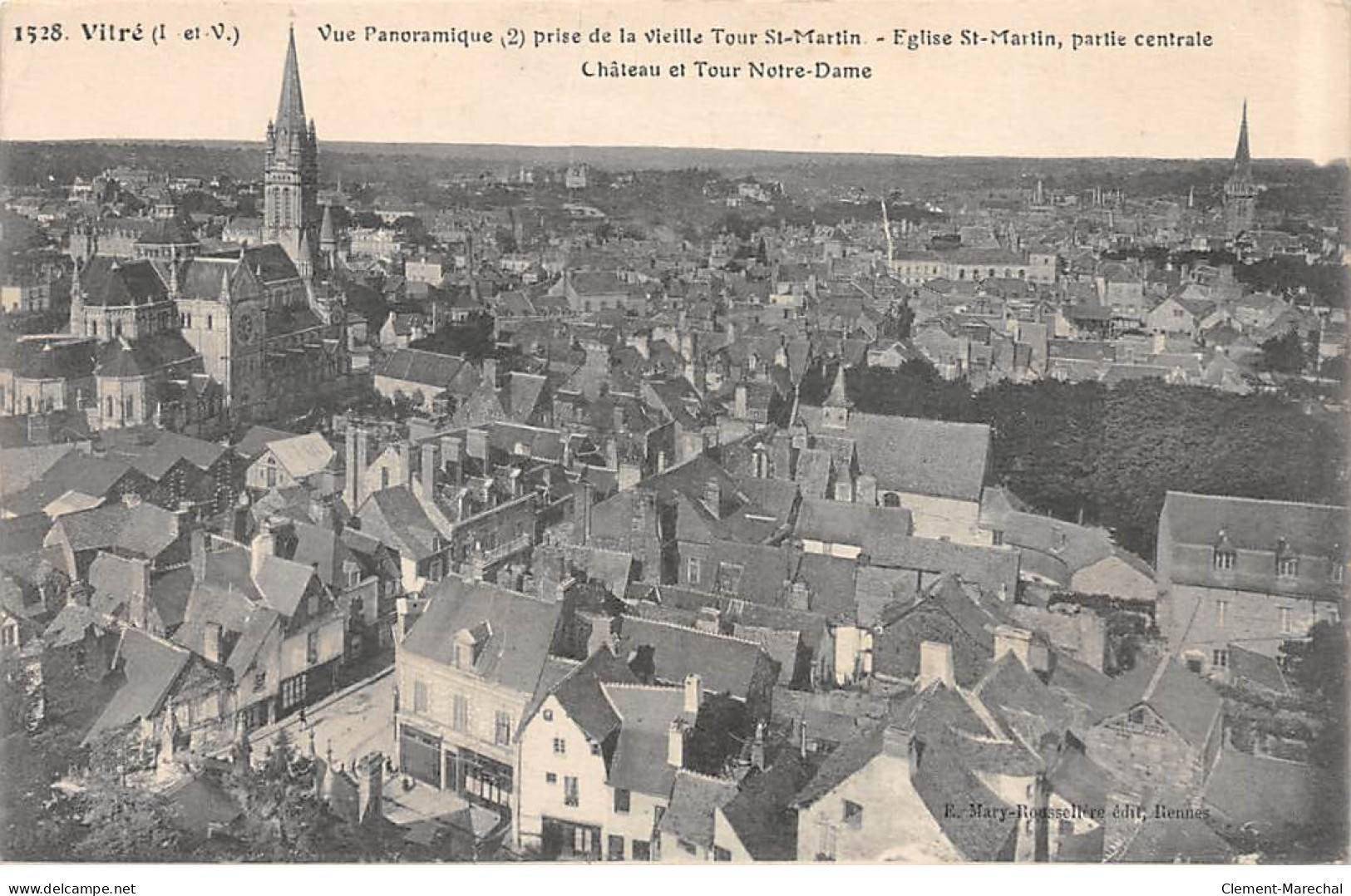 VITRE - Vue Panoramique Prise De La Vieille Tour Saint Martin - Très Bon état - Vitre