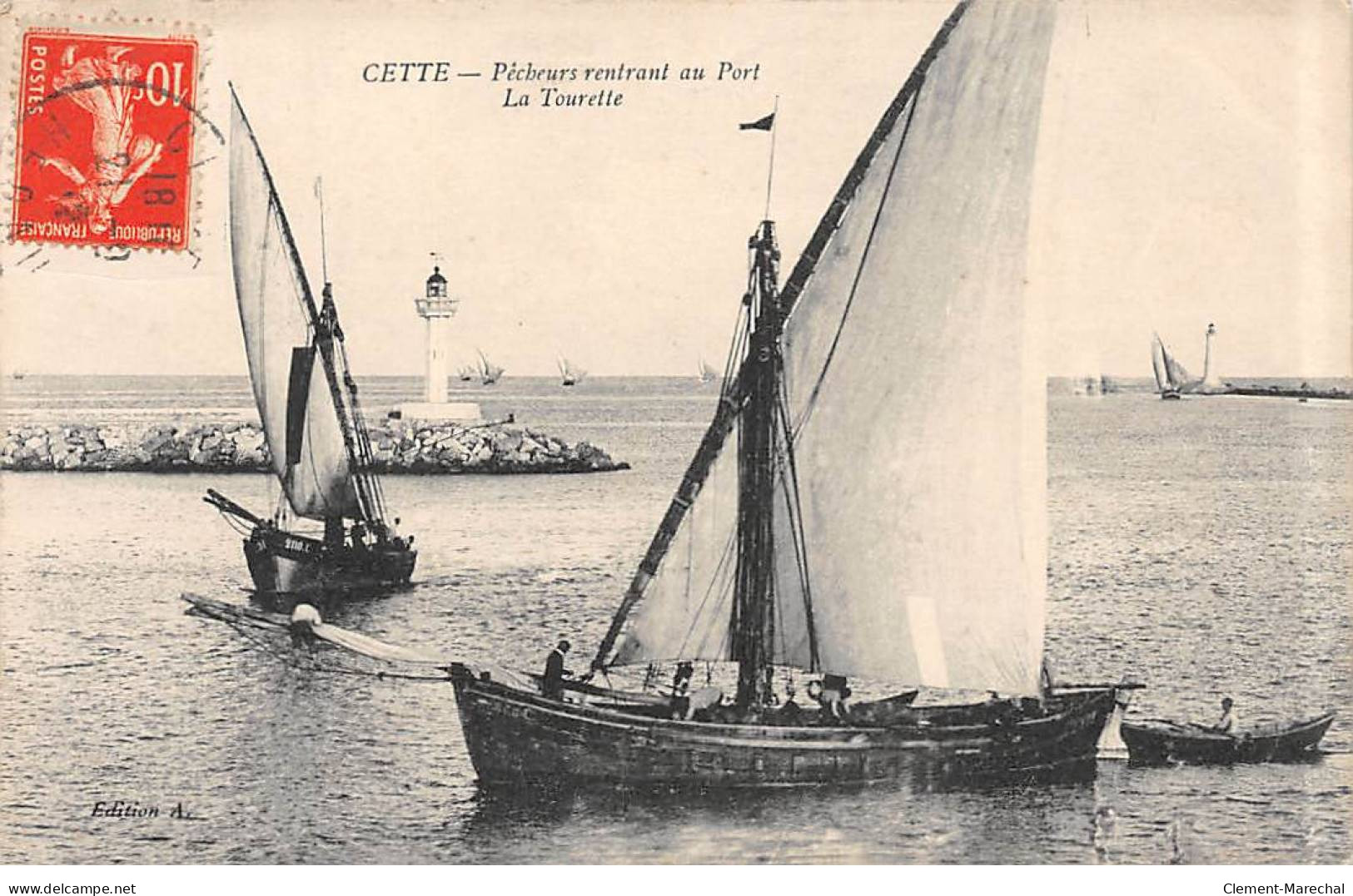 SETE - CETTE - Pêcheurs Rentrant Au Port - La Tourette - Très Bon état - Sete (Cette)