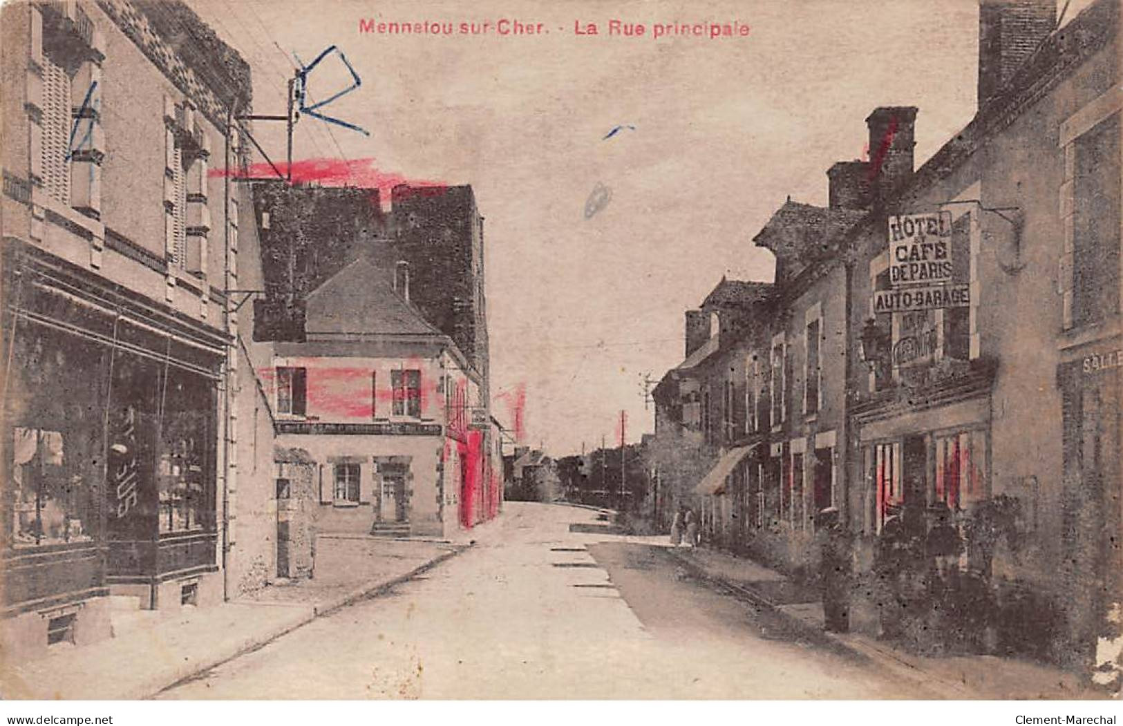 MENNETOU SUR CHER - La Rue Principale - état - Other & Unclassified