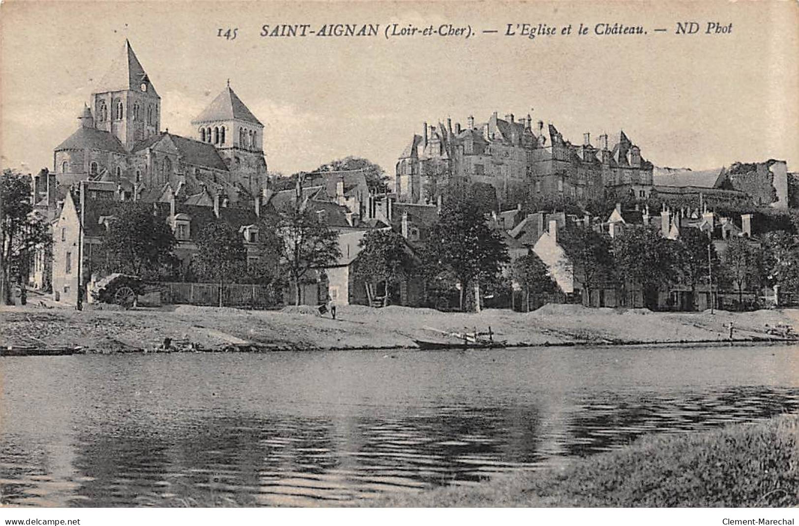 SAINT AIGNAN - L'Eglise Et Le Château - Très Bon état - Saint Aignan