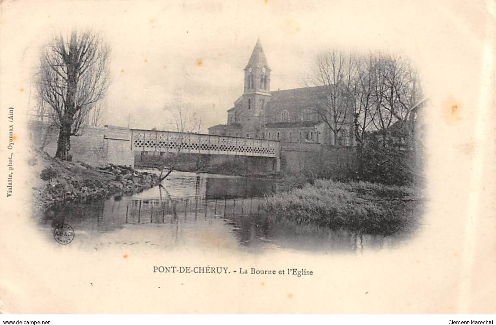 PONT DE CHERUY - La Bourne Et L'Eglise - Très Bon état - Pont-de-Chéruy