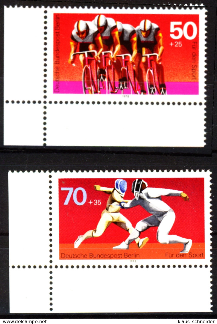 BERLIN 1978 Nr 567-568 Postfrisch ECKE-ULI X1D5C92 - Unused Stamps