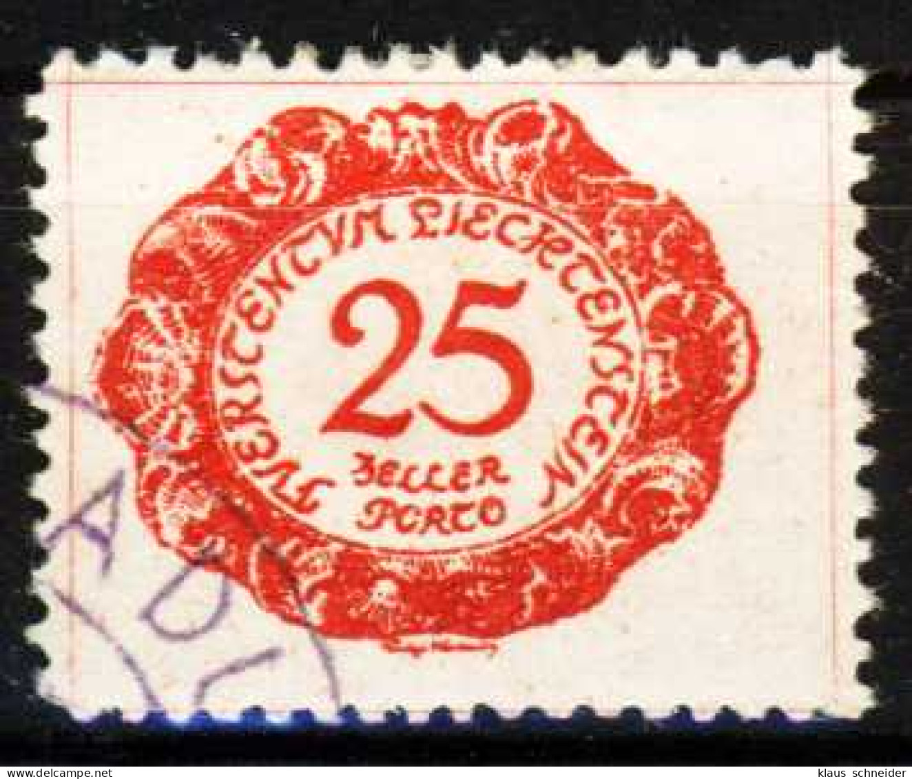 LIECHTENSTEIN PORTOMARKEN 1920 Nr 5 Gestempelt X26415E - Portomarken