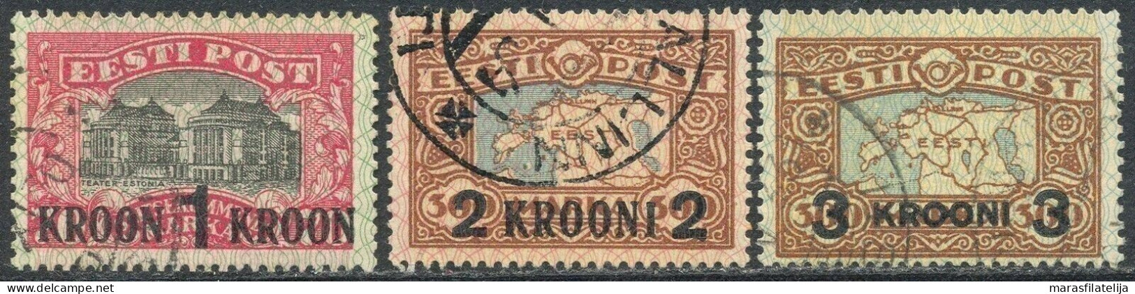 Estonia, 1930, Crown Overprints, Used - Estonia