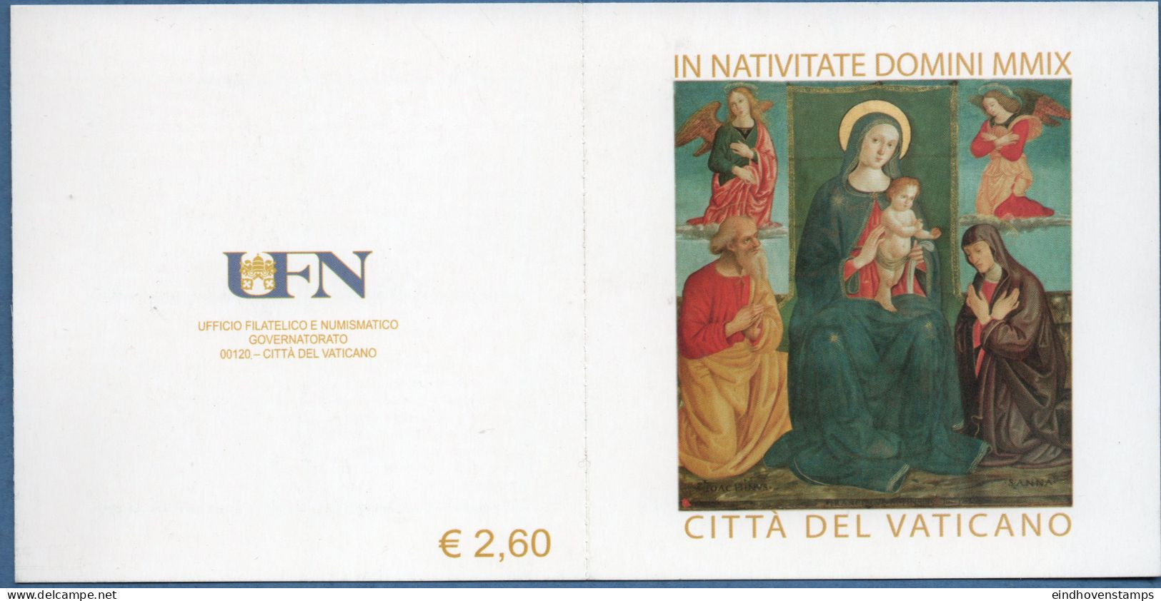 Vatican 2009 Stamps Booklet Chistmas Stamps MNH - Cuadernillos
