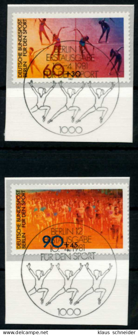 BERLIN 1981 Nr 645-646 Zentrisch Gestempelt SZ, Briefstück X6211CE - Gebraucht