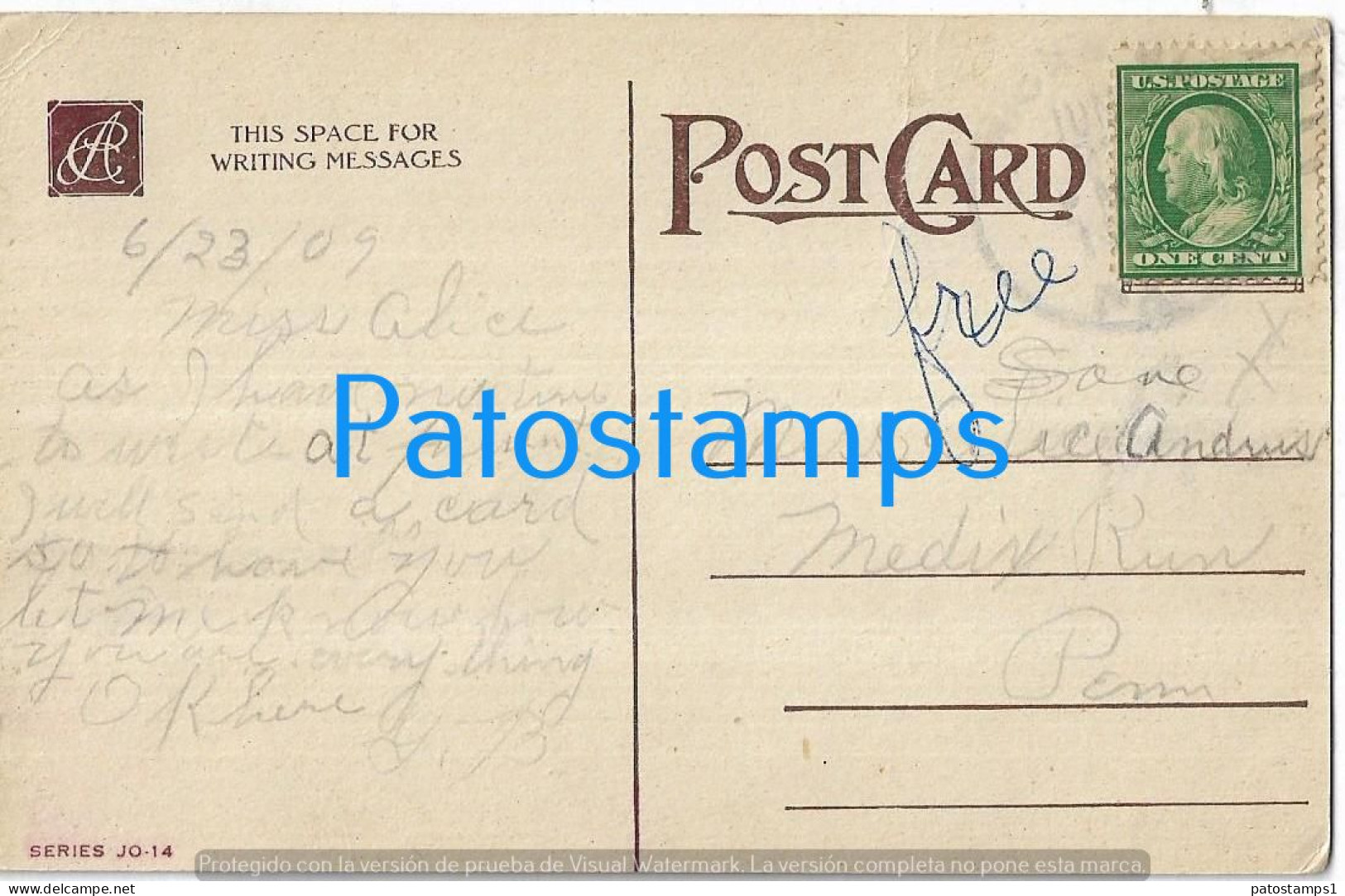 228604 ART ARTE SIGNED WOMAN WITH A HAT & FLOWER DAMAGED CIRCULATED TO US POSTAL POSTCARD - Other & Unclassified