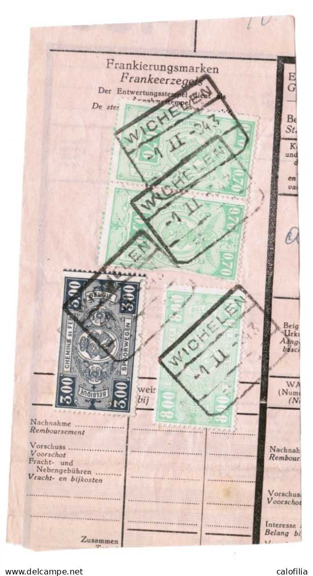 Fragment Bulletin D'expedition, Obliterations Centrale Nettes, WICHELEN, RARE - Used