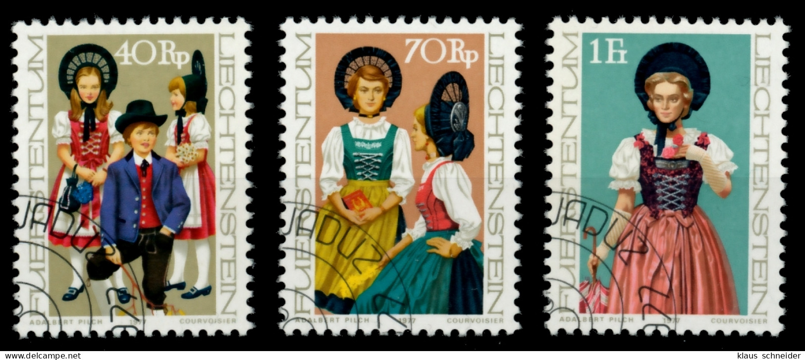 LIECHTENSTEIN 1977 Nr 684-686 Gestempelt SB4E182 - Used Stamps