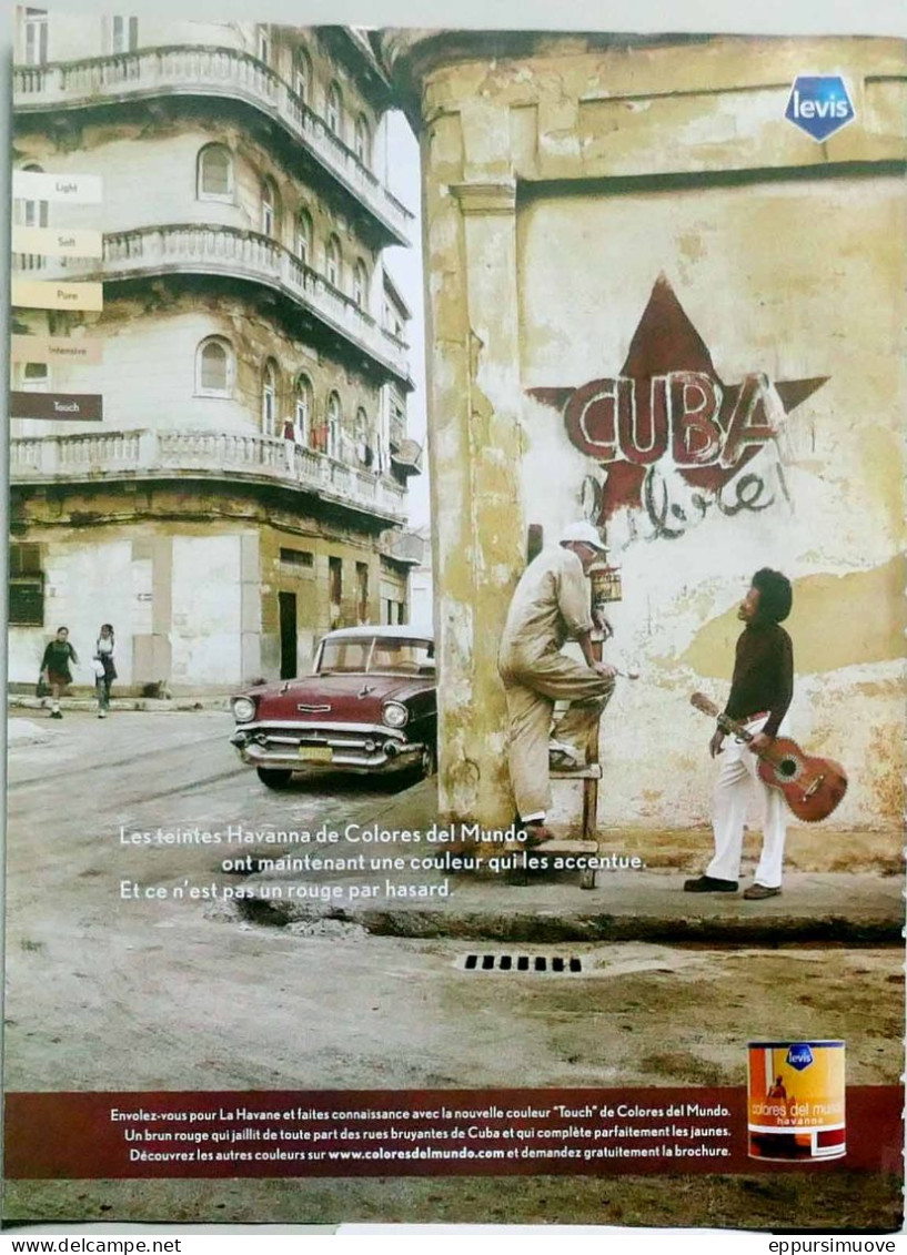 Publicité Papier  PEINTURE LEVIS CUBA Mai 2006 TS - Advertising